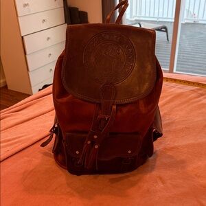 Brown Leather Backpack